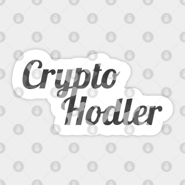 Crypto Hodler Black and White Camo Small Logo Sticker by felixbunny